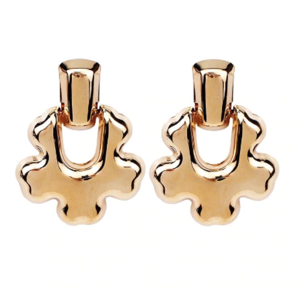 Gold Plated Geometric - Gold Plated Geometric Earr